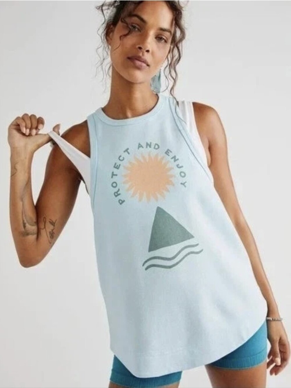 Free People Movement x Surfrider Care Inhale Tank Women Size S